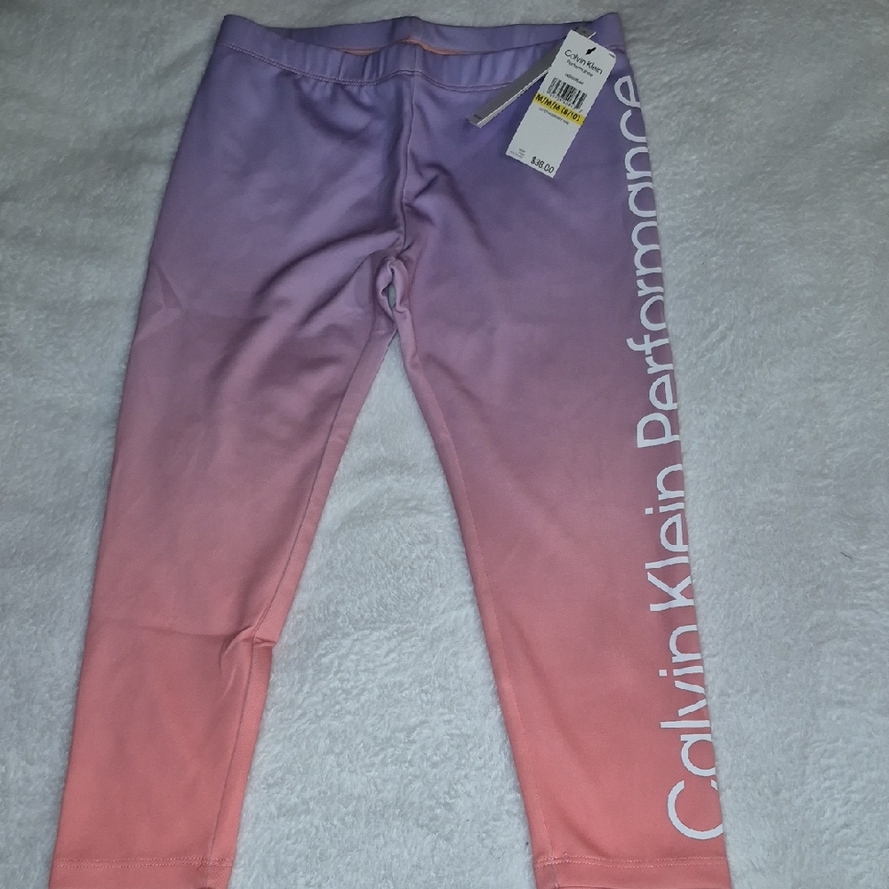Calvin Klein Performance Kids Ombre Leggings - Lavender and Coral